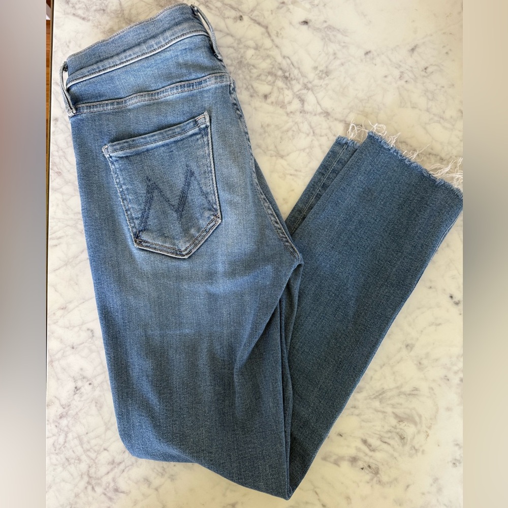 MOTHER Mid-rise dazzler ankle fray - Picture 2 of 5